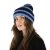 Bonnet - Gårda Lech Striped Wool Mix Beanie (bleu)