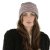 Bonnet - Gårda Verbier Striped Wool Mix Beanie (gris/rose)