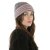 Bonnet - Gårda Verbier Striped Wool Mix Beanie (gris/rose)