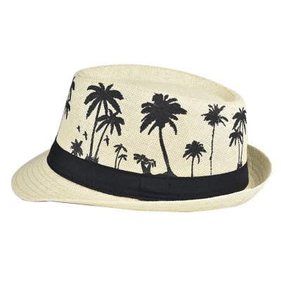 Chapeaux - Gårda Chapeau de paille Trilby Palmiers (offwhite)