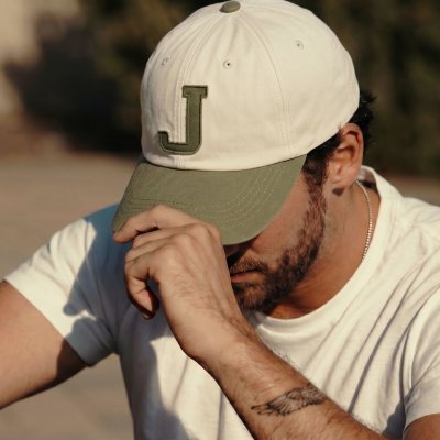 Casquette - Gårda Letter Cap 'J' (crème/vert mousse)