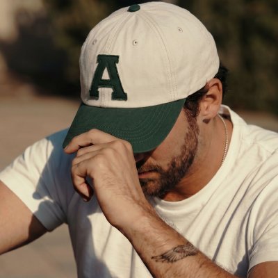 Casquette - Gårda Letter Cap 'A' (blanc/vert)