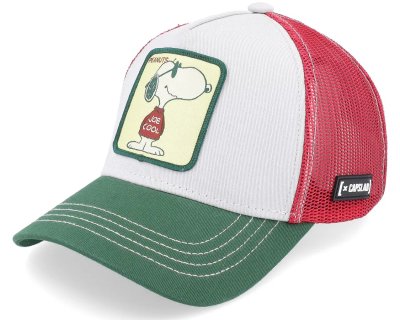 Casquette - Capslab Peanuts Snoopy (blanc/vert/rouge)
