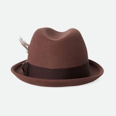 Chapeaux - Brixton Gain Fedora Wool (bison)