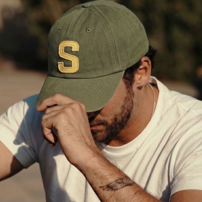 Casquette - Gårda Letter Cap 'S' (vert mousse/jaune)