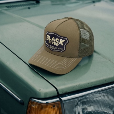 Casquette - Black River Wild West Trucker (vert/crème)