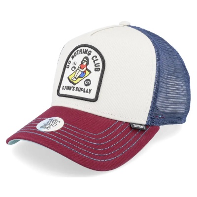Casquette - Djinns HFT DNC New 1.3 Trucker (blanc cassé/bleu/rouge)