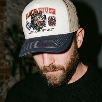 Casquette - Black River Gambler Cotton Cap (blanc cassé/beige/marine)