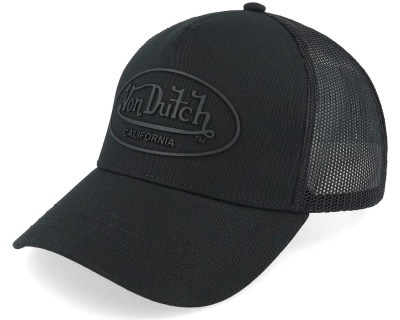 Casquette - Von Dutch Oval Patch Cotton Trucker (noir)