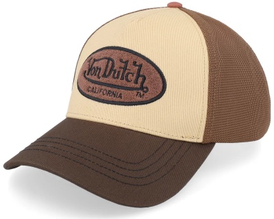 Casquette - Von Dutch Oval Patch Trucker (marron/beige)