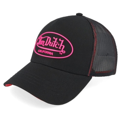 Casquette - Von Dutch Oval Patch Trucker (noir/rose)