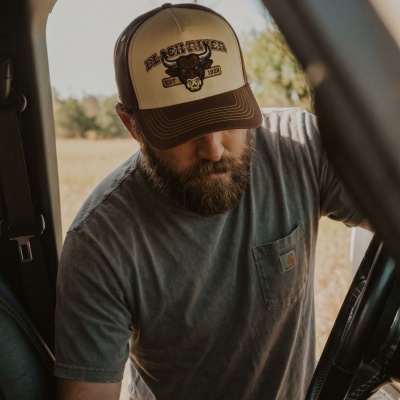 Casquette - Black River Cow Cotton Cap (crème/brun)