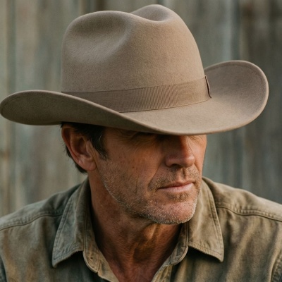 Chapeaux - Gårda Pocatello Crushable Wool felt Western hat (beige)