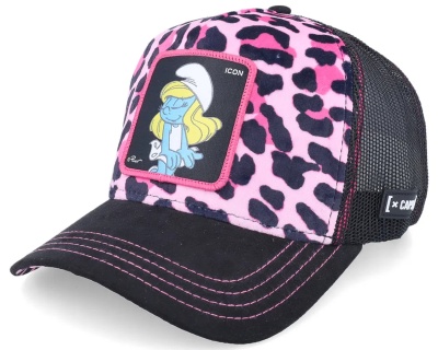 Casquette - Capslab Leopard Smurf Trucker (rose/noir)