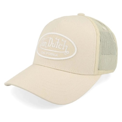 Casquette - Von Dutch Oval Patch Trucker (beige)