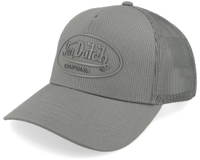 Casquette - Von Dutch Rubber Logo Trucker (gris)