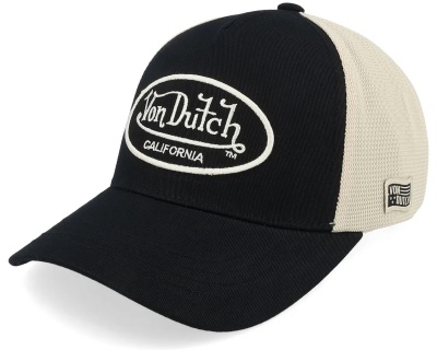 Casquette - Von Dutch Embroidery Oval Trucker (noir/blanc)