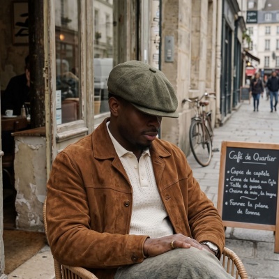 Casquette gavroche/irlandaise - Gårda Premium Larkhall Wool Newsboy (vert)