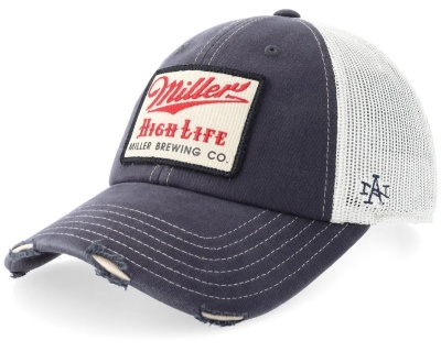 Casquette - American Needle Miller High Life Trucker (bleu/blanc)