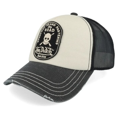Casquette - Von Dutch Speedway Brand Fastening Trucker (blanc cassé/noir)