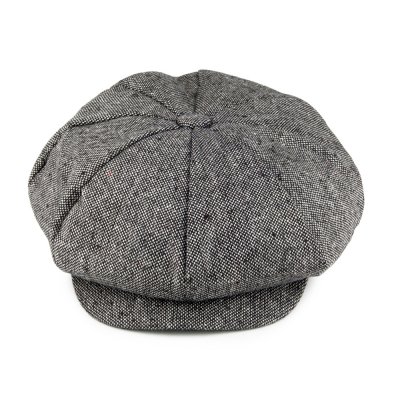 Casquette gavroche/irlandaise - Jaxon Hats Marl Tweed Big Apple Cap (gris)