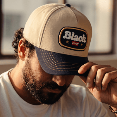Casquette - Black River Reno Cotton Snapback (crème/marine)
