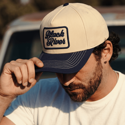 Casquette - Black River Denver Cotton Snapback (crème/marine)