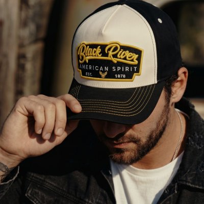 Casquette - Black River Black Yellow Trucker (noir/blanc/jaune)