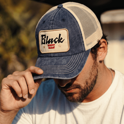 Casquette - Black River Toledo Washed Trucker (marine/crème)