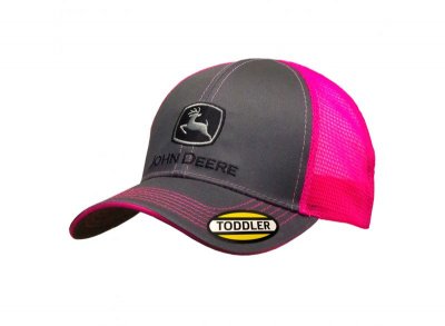 Casquettes - John Deere Kids Neon Mesh (noir/rose)