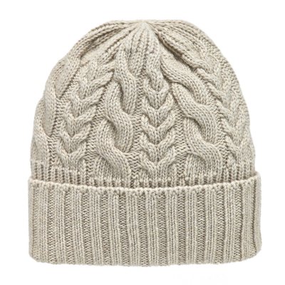 Bonnet - Gårda Villars Cable Knit Wool Mix Beanie (beige)