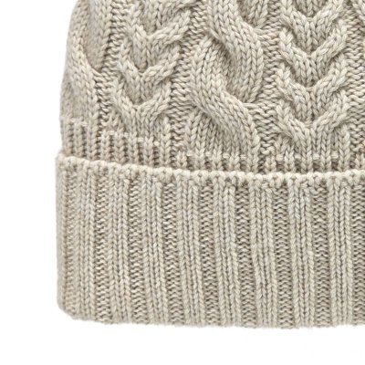 Bonnet - Gårda Villars Cable Knit Wool Mix Beanie (beige)