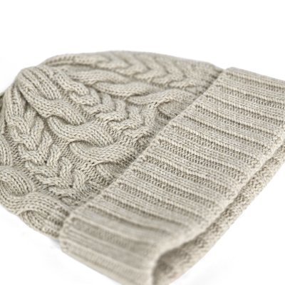Bonnet - Gårda Villars Cable Knit Wool Mix Beanie (beige)