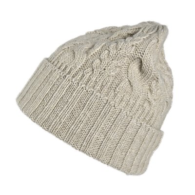 Bonnet - Gårda Villars Cable Knit Wool Mix Beanie (beige)