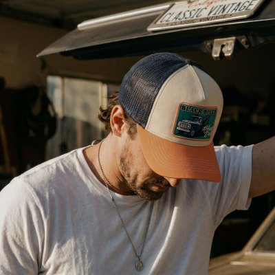 Casquette - Black River Tow Trucker (crème/bleu/orange)