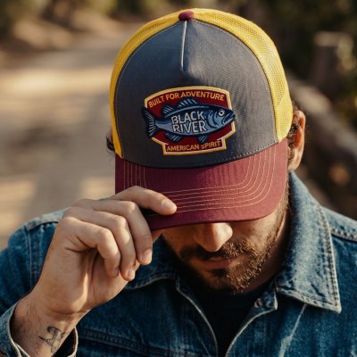 Casquette - Black River Adventure Trucker (bleu/beige/rouge)