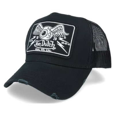 Casquette - Von Dutch Square Patch Trucker (noir)