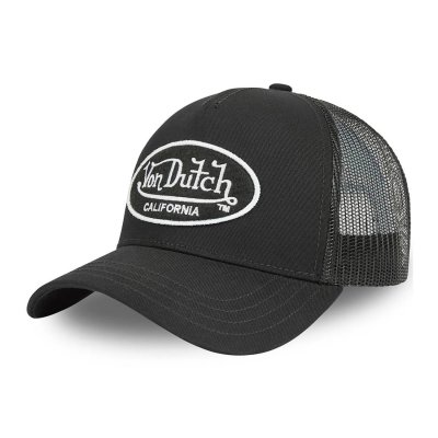 Casquette - Von Dutch Oval Patch Trucker (noir/blanc)
