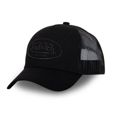 Casquette - Von Dutch Oval Patch Cotton Trucker (noir)