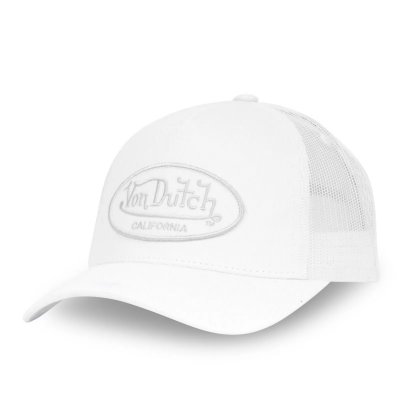 Casquette - Von Dutch Oval Patch Trucker (blanc)