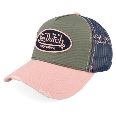 Casquette - Von Dutch Oval Patch Trucker (rose/multicolore)