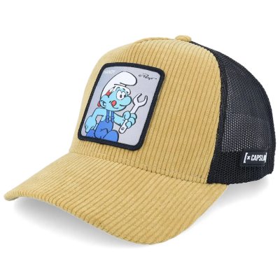 Casquette - Capslab Smurfs Handy Trucker (beige/noir)
