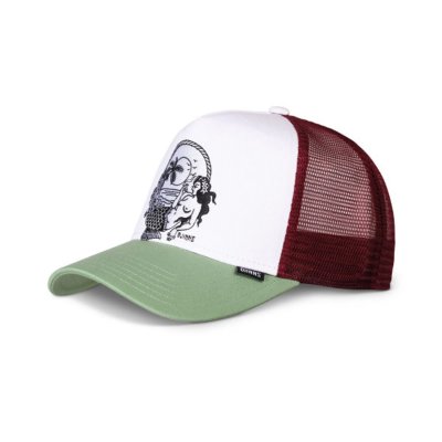 Casquette - Djinns HFT Lazy Mermaid Trucker (blanc/rouge/vert)
