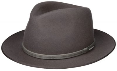 Vintage Royal Stetson Gris Fedora Hat Band & Plumes Taille 6 7/8 Boîte d'origine - France