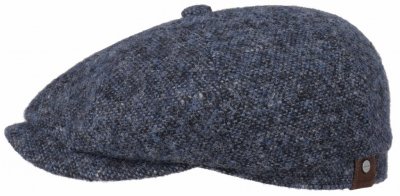 Casquette gavroche/irlandaise - Stetson Hatteras Donegal Wool Tweed (bleu)