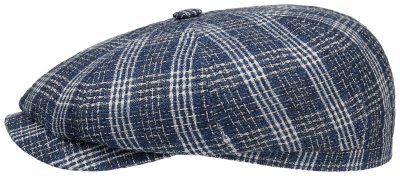 Casquette gavroche/irlandaise - Stetson Driver Cap Linen/cotton (bleu-multi)