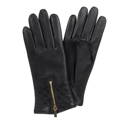 Gants - HK Women's Hairsheep Leather Glove with Gold Zip (Noir)