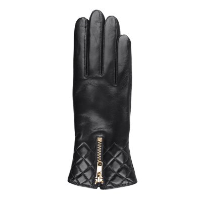 Gants - HK Women's Hairsheep Leather Glove with Gold Zip (Noir)