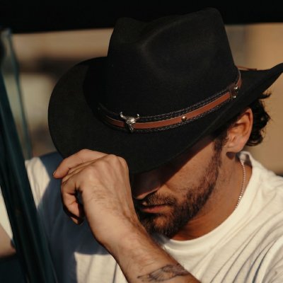 Chapeaux - Gårda Santaquin Crushable Wool felt Western hat (noir)