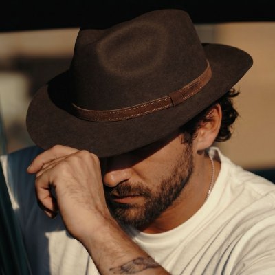 Chapeaux - Gårda Tropea Fedora Wool Hat (marron)